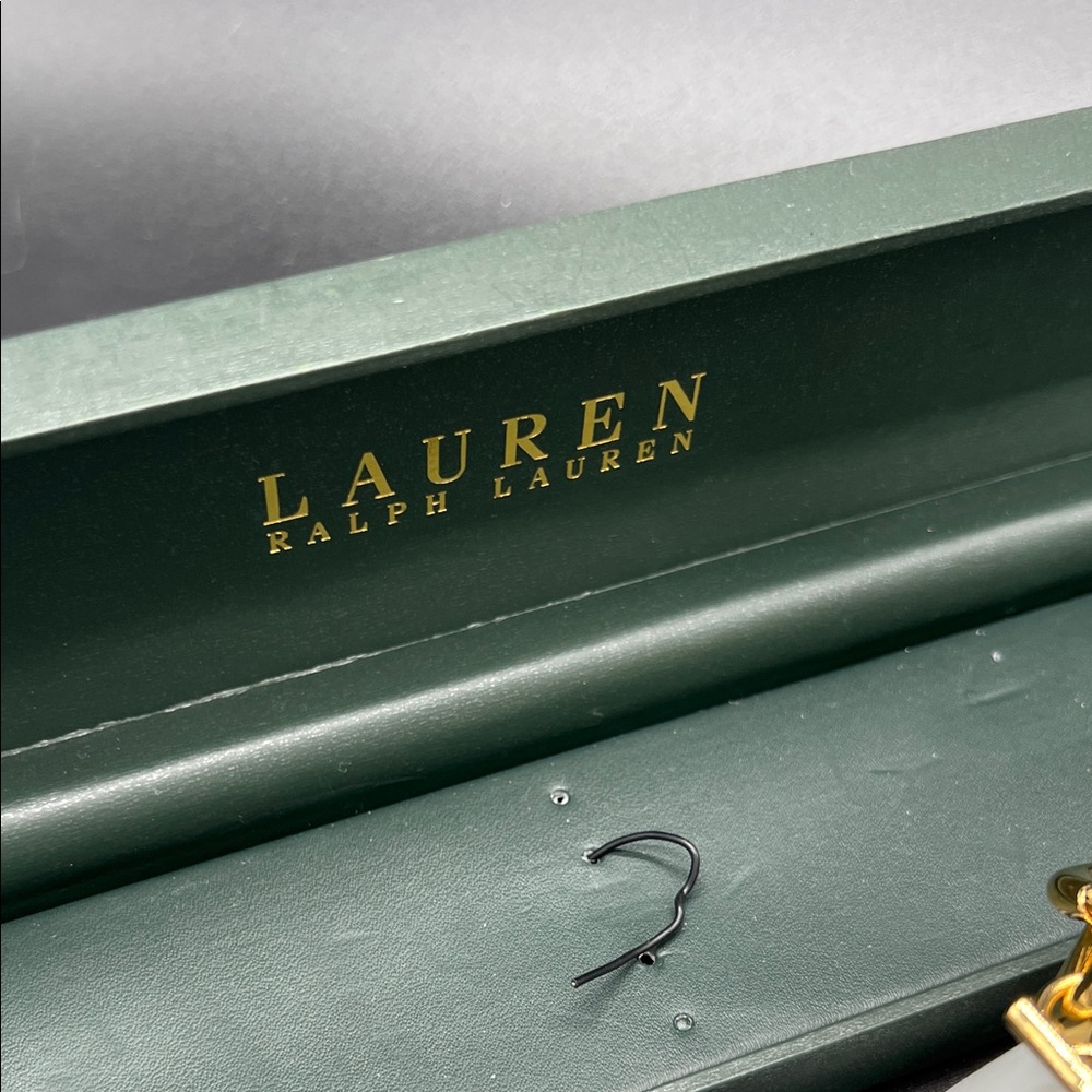 Ralph Lauren Gold Tone Horseshoe Link Toggle Bracelet 8” NEW Equestrian - Picture 2 of 8